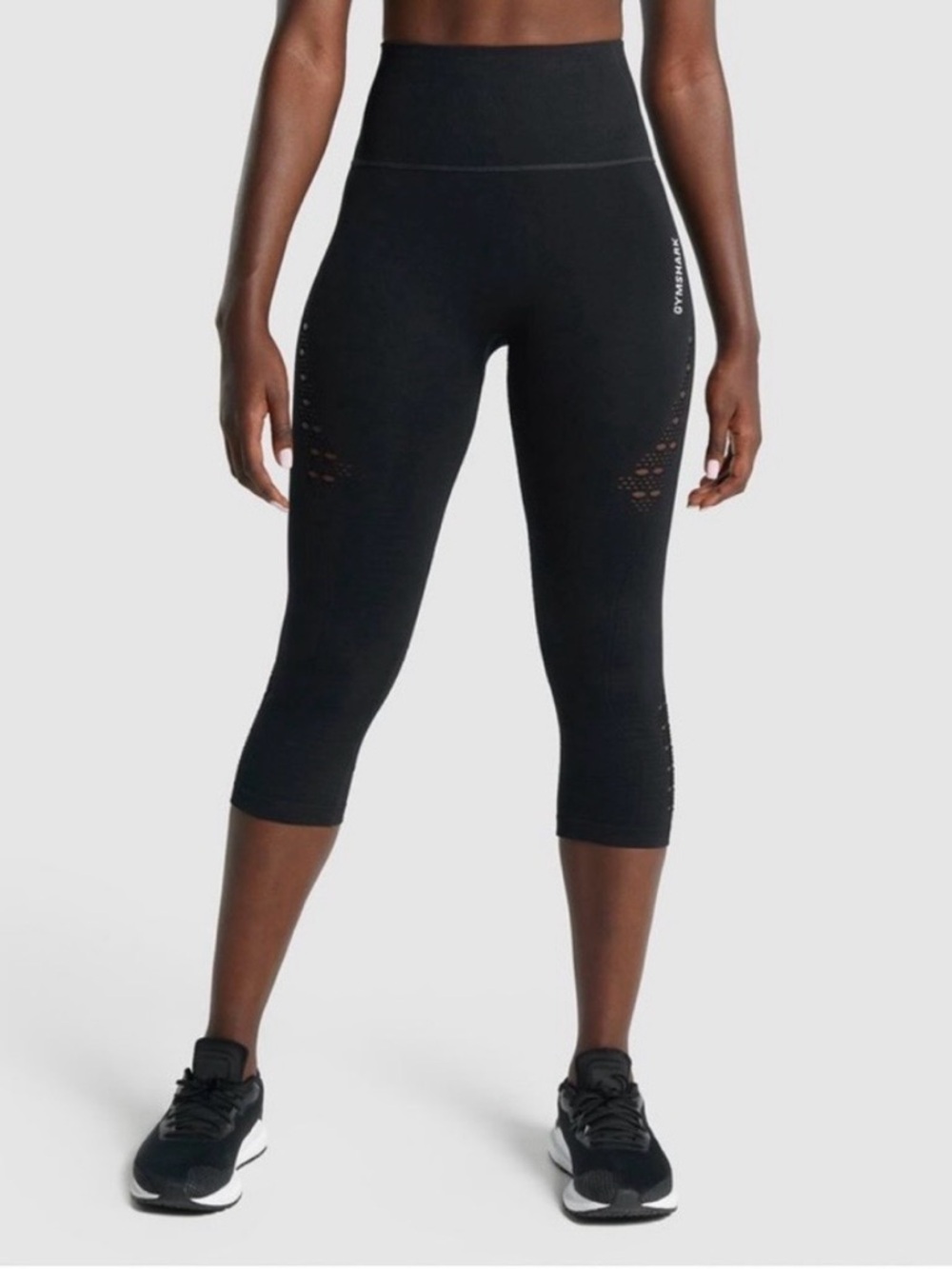 Gymshark Energy Seamless Performance Crop Leggings Black Sz S NWOT High Waisted